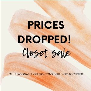 Closet sale!